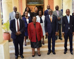 The Chief Justice and Hon. Minister of Local Government and Housing with members of the Rating Valuation Tribunal